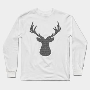 Deer - geometric pattern - black and white. Long Sleeve T-Shirt